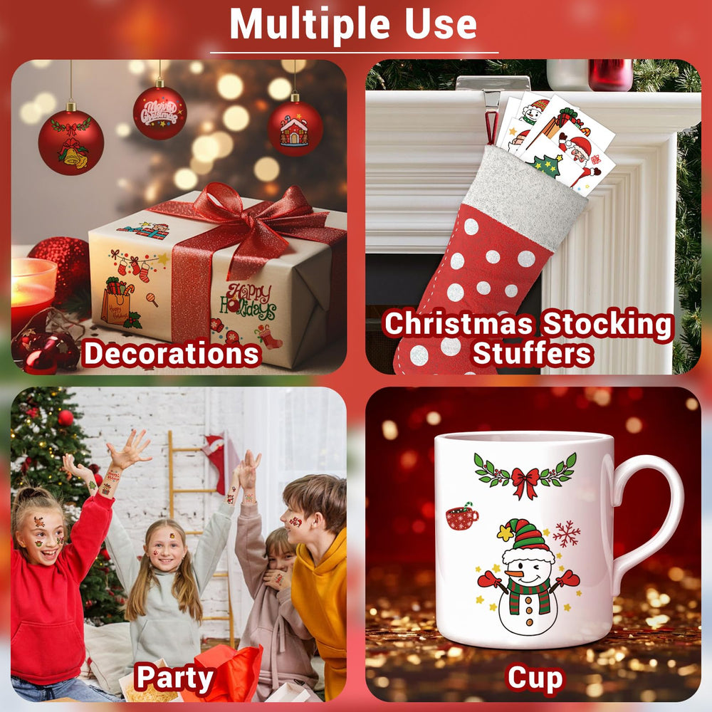 ATYDKUG Christmas tattoos candy cane design for easy, temporary holiday decoration.