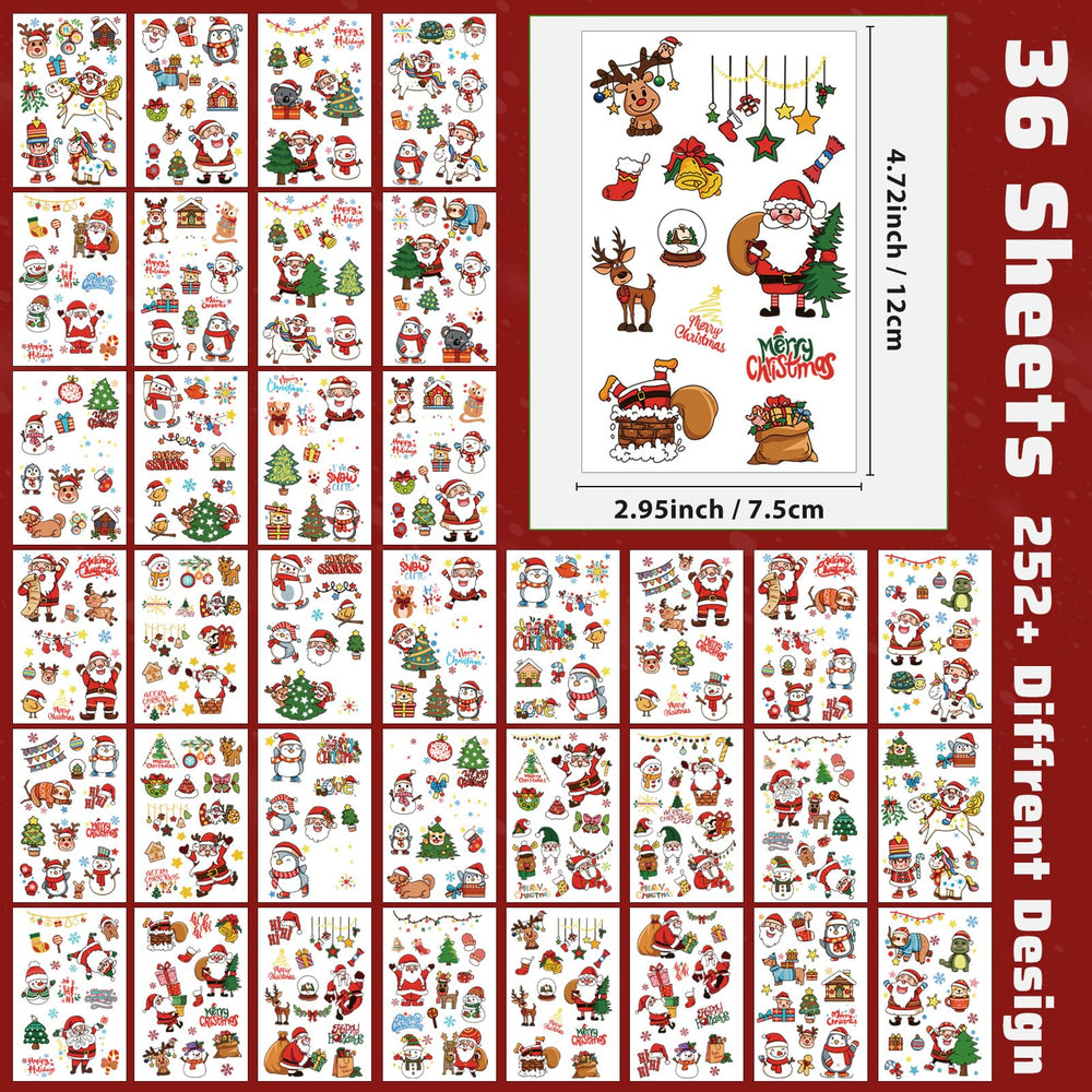 ATYDKUG Christmas tattoos snowman design for playful winter-themed body art at events.