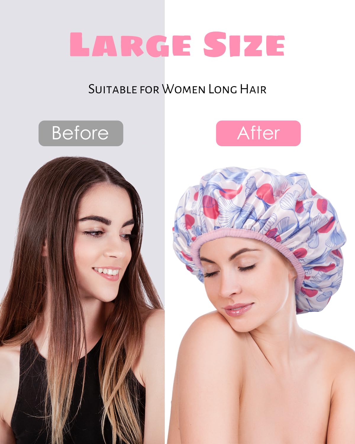 Auban Shower Cap features a comfortable elastic band for secure fit.
