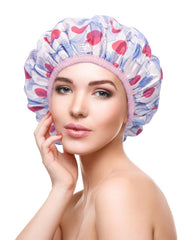 Auban Shower Cap large XL size fits thick hair and braids comfortably.