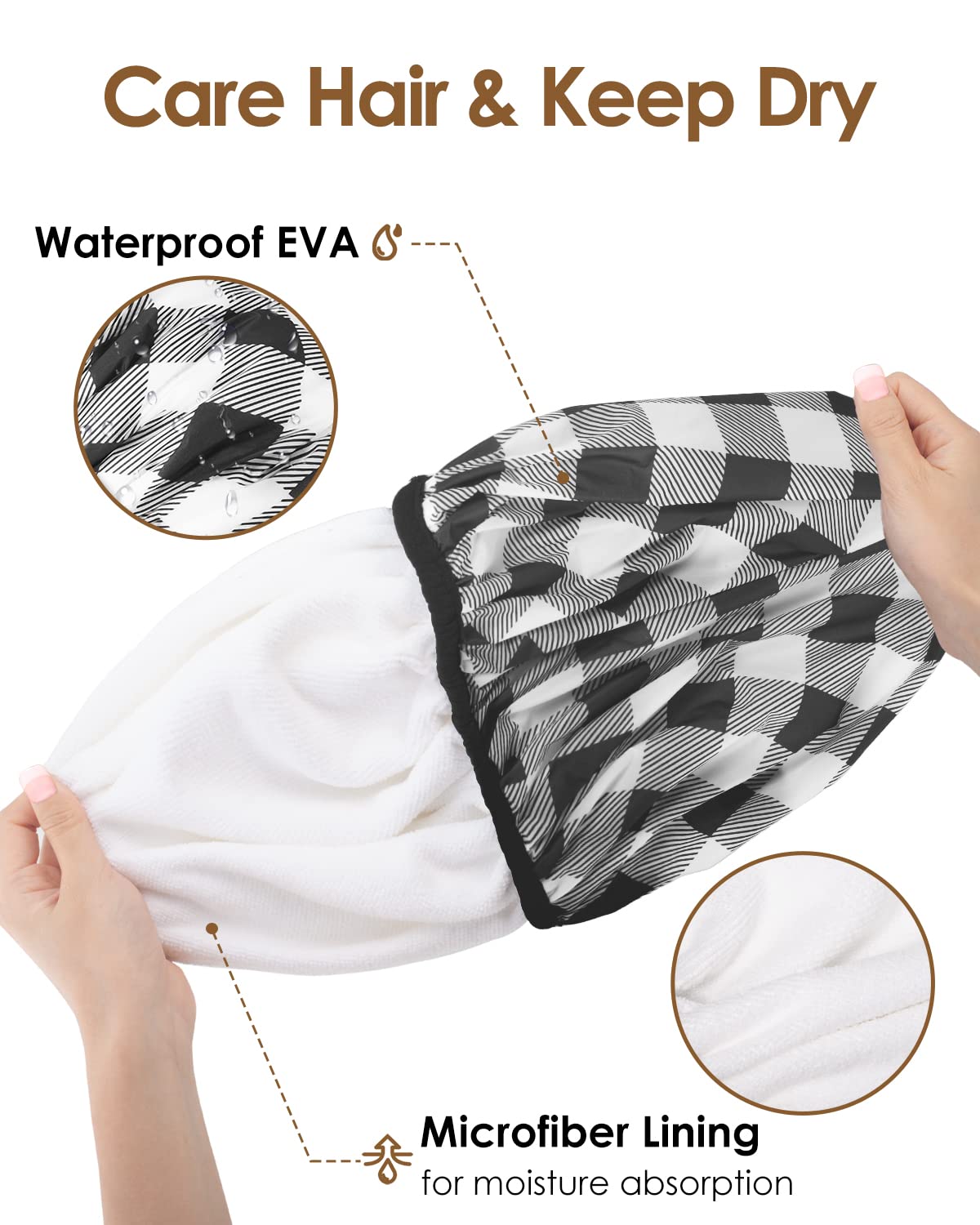 Auban shower cap multi-use suitable for travel, home, and spa routines.