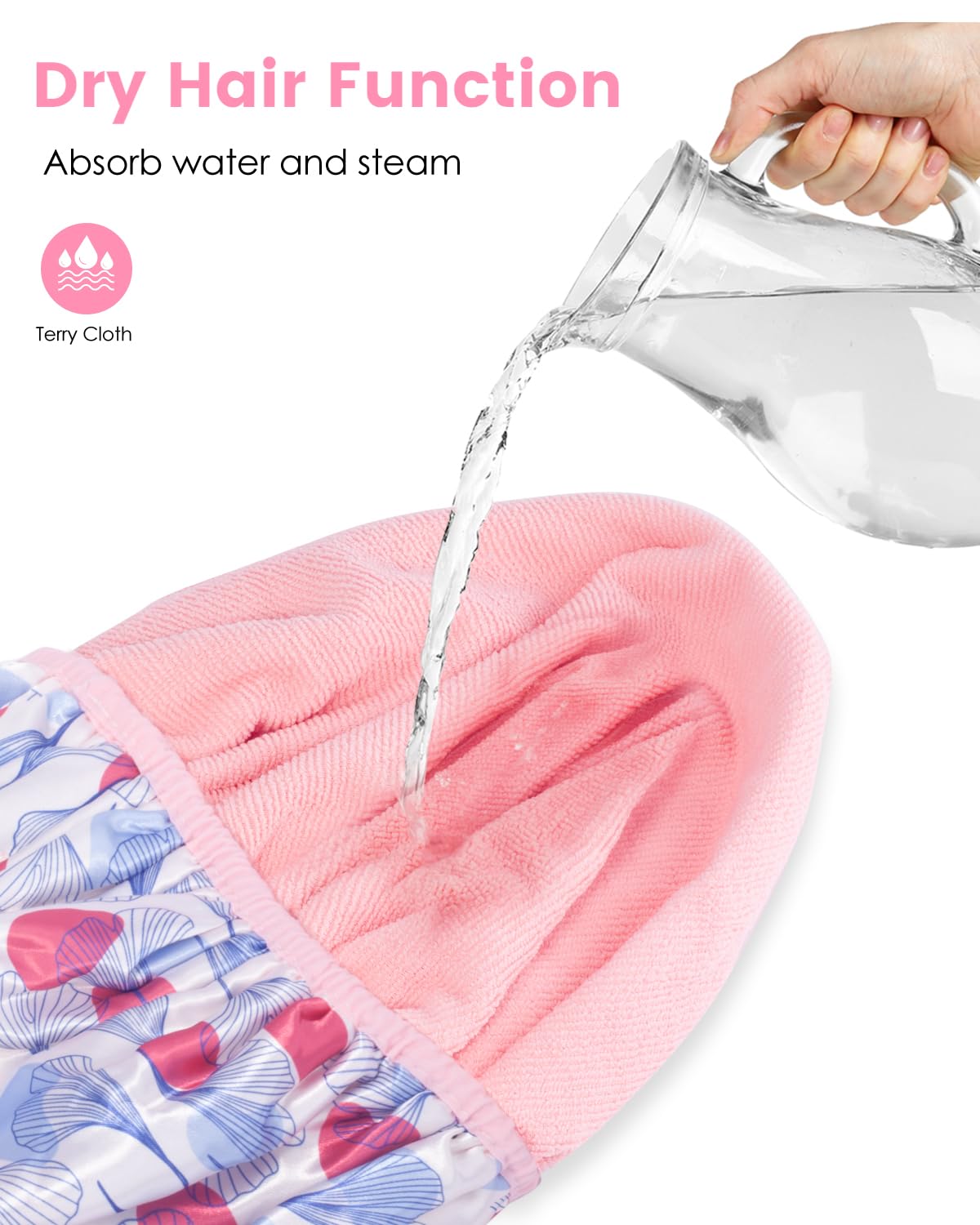 Auban Shower Cap packed for travel, lightweight and reusable.
