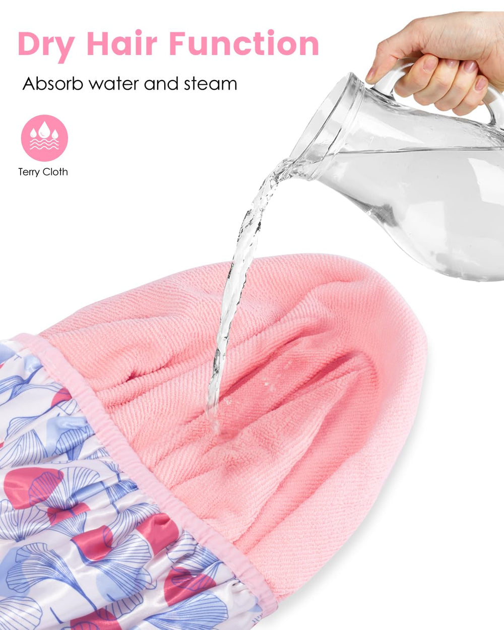 Auban Shower Cap packed for travel, lightweight and reusable.
