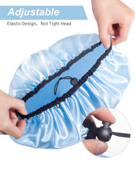 Auban shower cap waterproof exterior keeps hair dry in a steamy bathroom