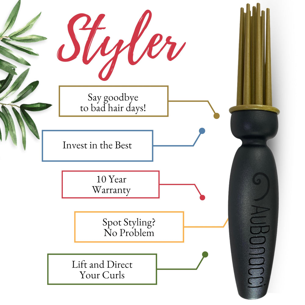 AuBonacci Styler curling-diffuse-volume demonstrates lightweight root lift during diffusion.