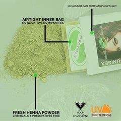 Auburn henna dye 100g packaging emphasizing plant-based formulation