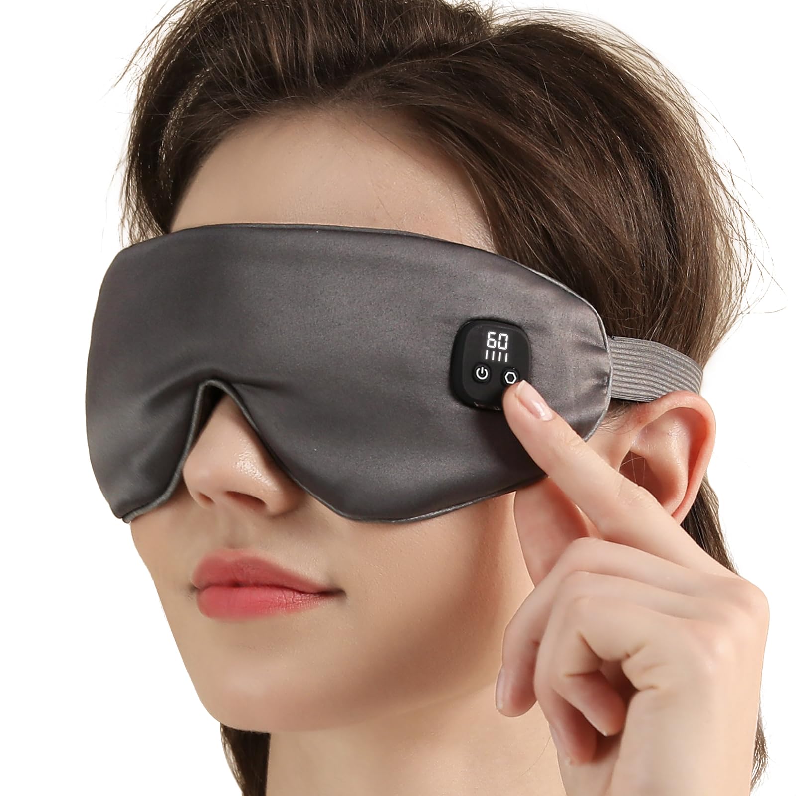 Auccipal heated eye mask cordless demonstrates portable warmth for on the go eye comfort