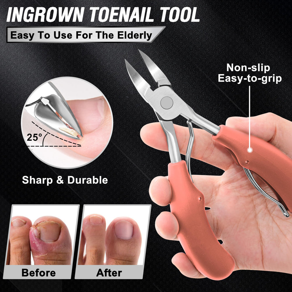 Aucurwen 25-degree curved blade for precise trims along nail curves