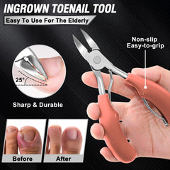 Aucurwen 25-degree curved blade for precise trims along nail curves