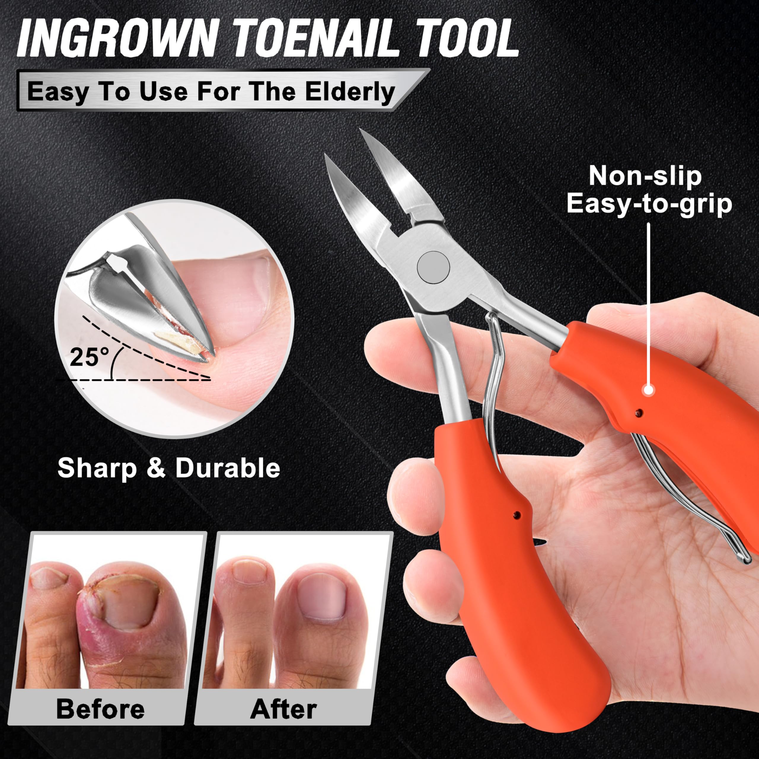 Aucurwen 360° rotating nail clipper in action