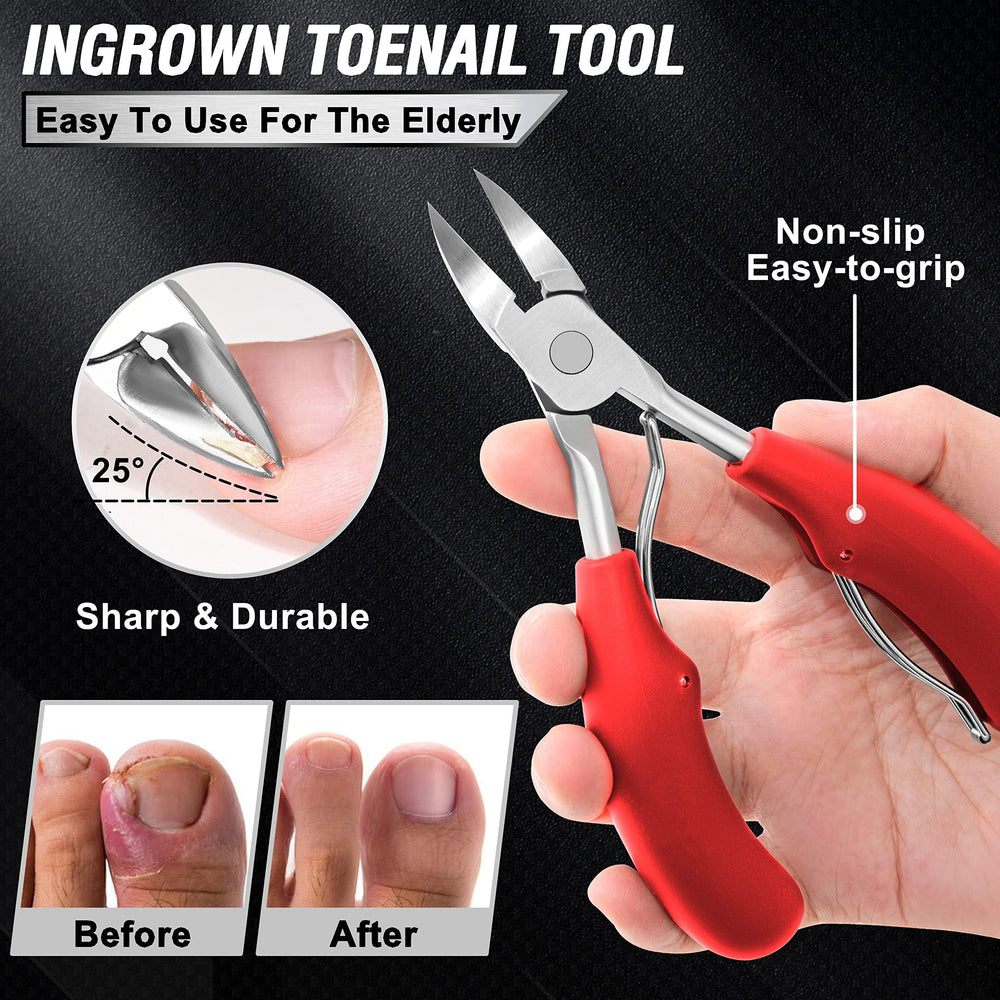 Aucurwen curved 25-degree blade follows the nail contour for precise trims.