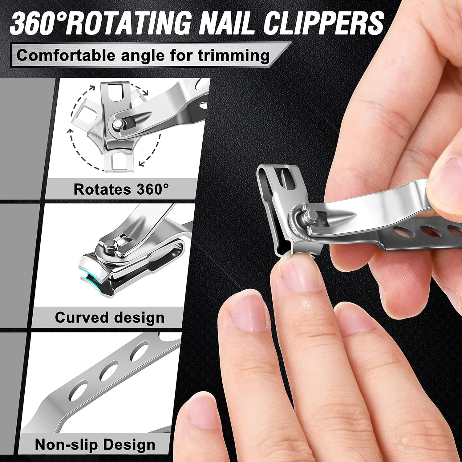 Aucurwen curved-blade stainless steel for precise clean cuts.