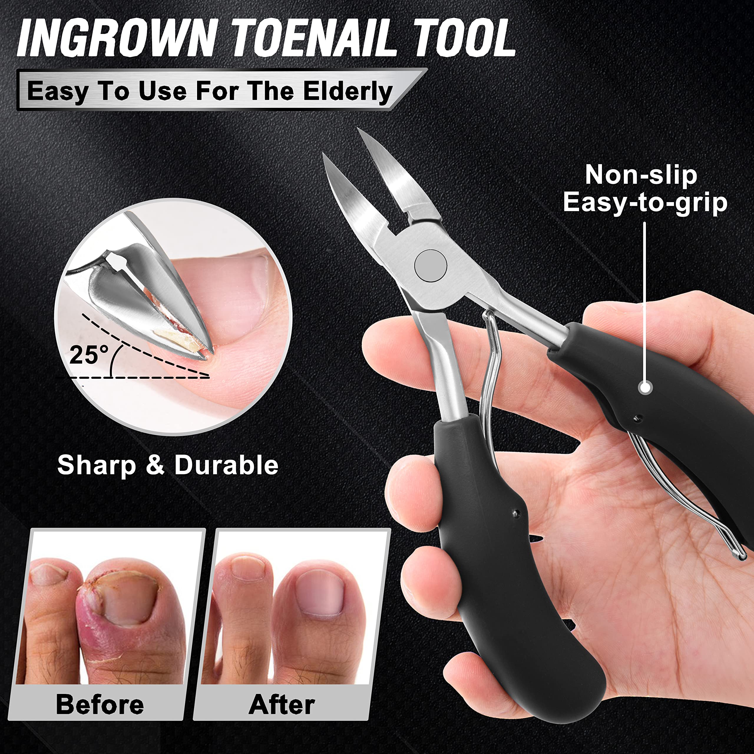 Aucurwen ergonomic ABS-handle clippers provide non-slip grip for steady trimming sessions.