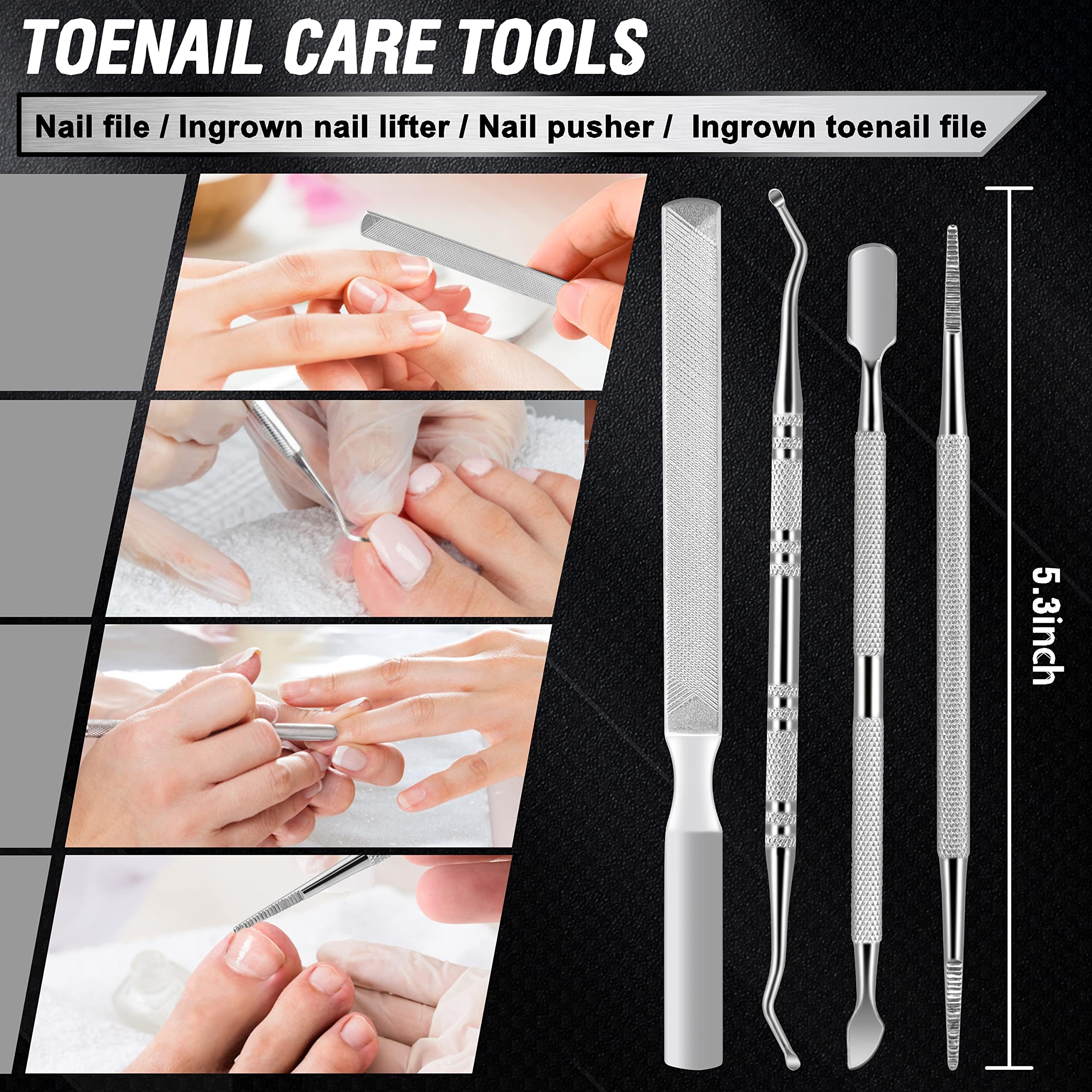 Aucurwen ingrown nail lifter tool helps lift nails gently.