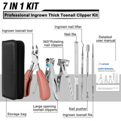 Aucurwen large-opening toenail clippers for thick nails and easy access