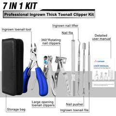 Aucurwen large-opening toenail clippers ideal for thick nails.