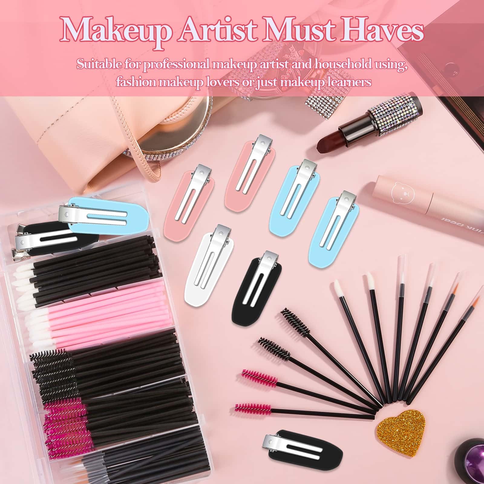 Audab hair clips keep hair away from makeup during application