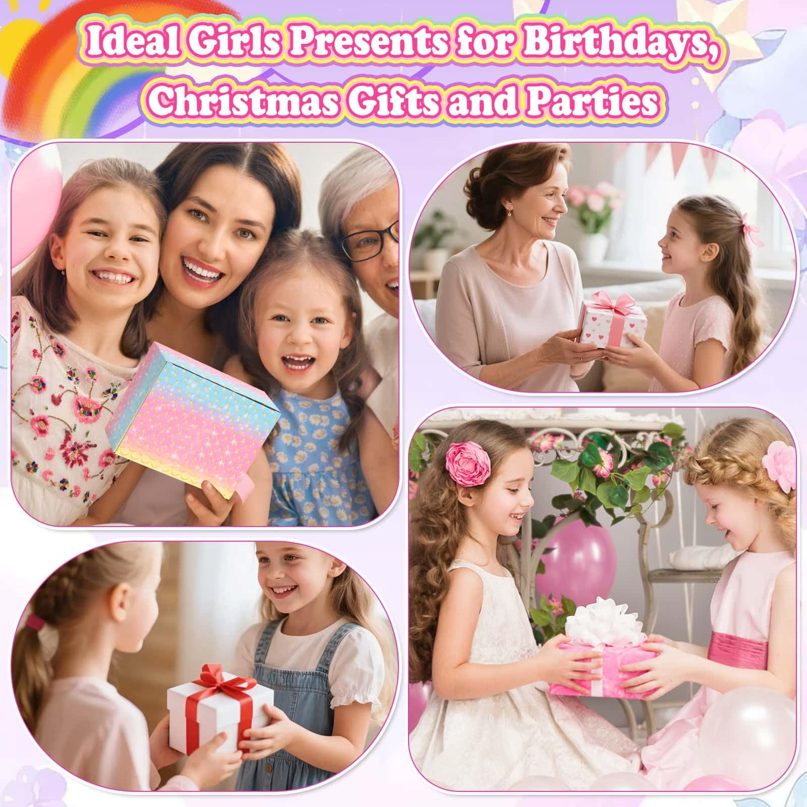 Audab gift box nails art set makes a delightful present for girls' parties and holidays.