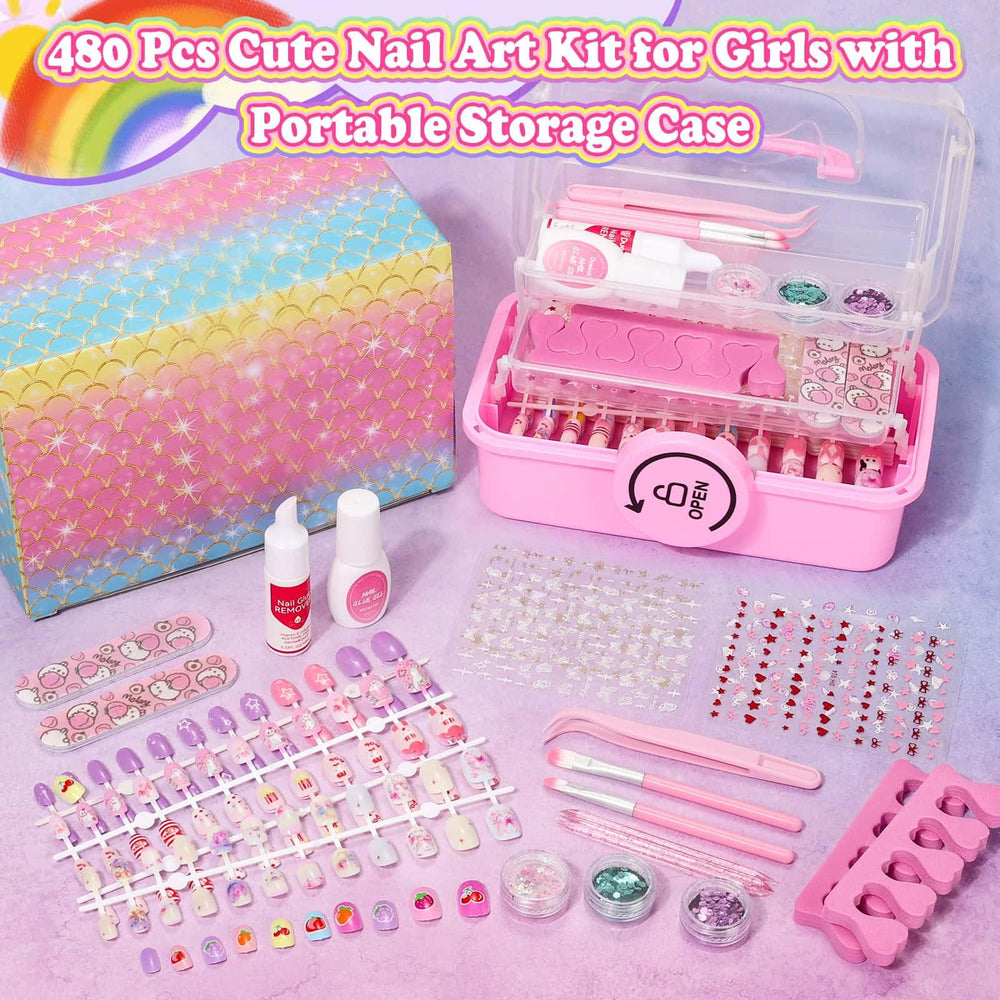 Audab three-layer storage case keeps nails and tools organized for travel and sleepovers.