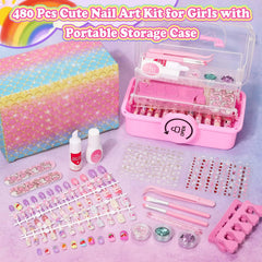 Audab three-layer storage case keeps nails and tools organized for travel and sleepovers.