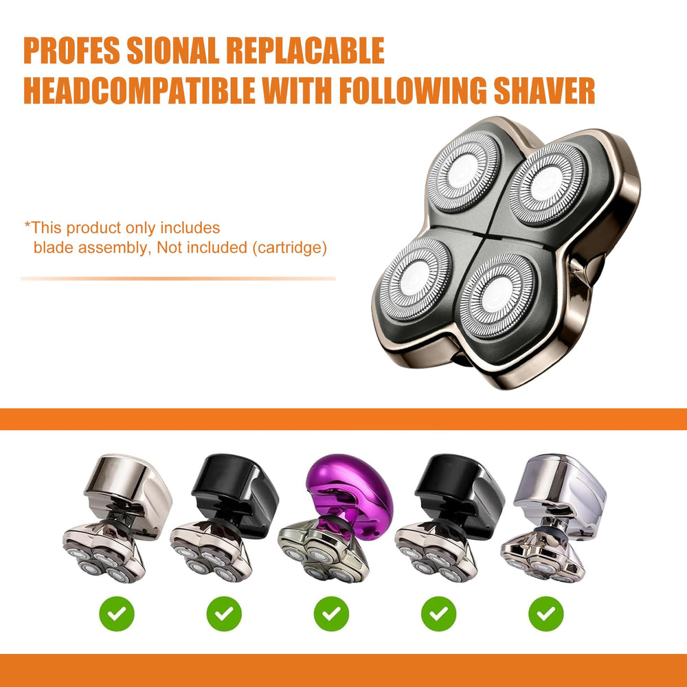Audoc Replacement Blade Shaver PRO head fits Skull Pitbull shavers securely.