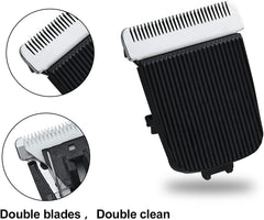 Audoc trimmer blades closeup sharp edge highlights durable blades for fast grooming.