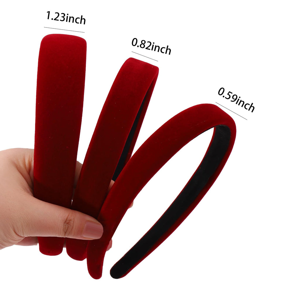 AUDTOPE diadema roja para ocasiones, terciopelo elegante y ajuste elástico