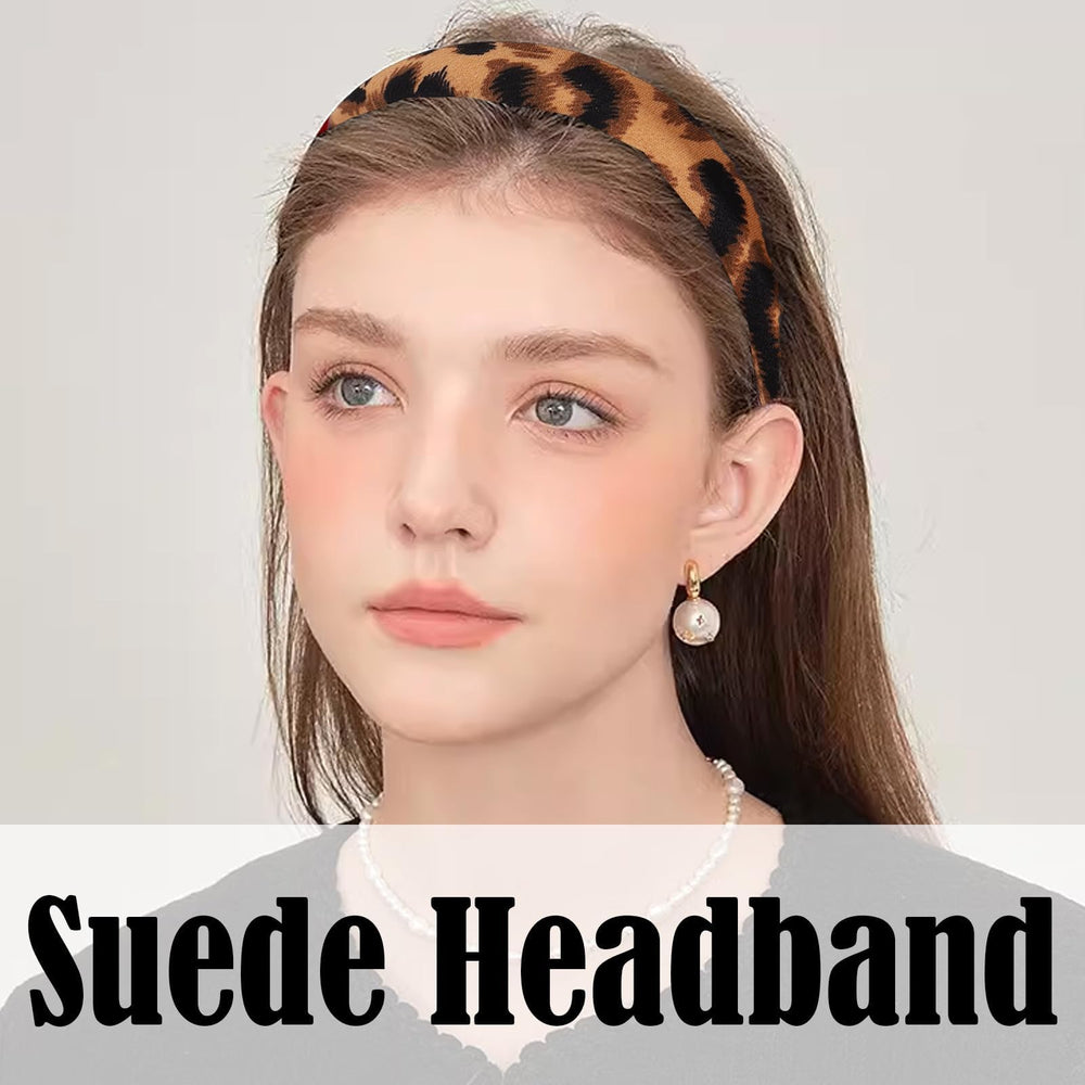 AUDTOPE leopard headband soft fabric and flexible fit prevent pinching.