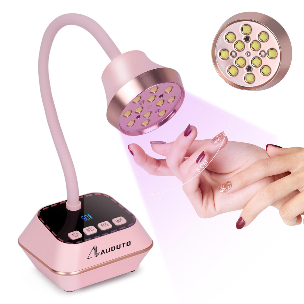 Auduto UV LED Nail Lamp compact design for easy storage and travel.