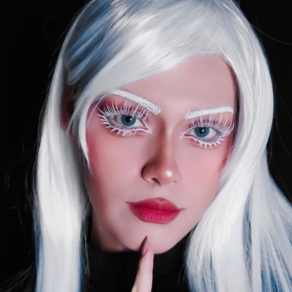 AUGENLI white lashes easy application for quick eye-enhancement.