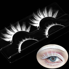 AUGENLI white lashes ghostly ethereal effect for Halloween cosplay.