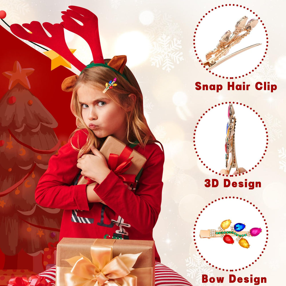 AUGSUN Christmas garland hairclip pairs with party outfits