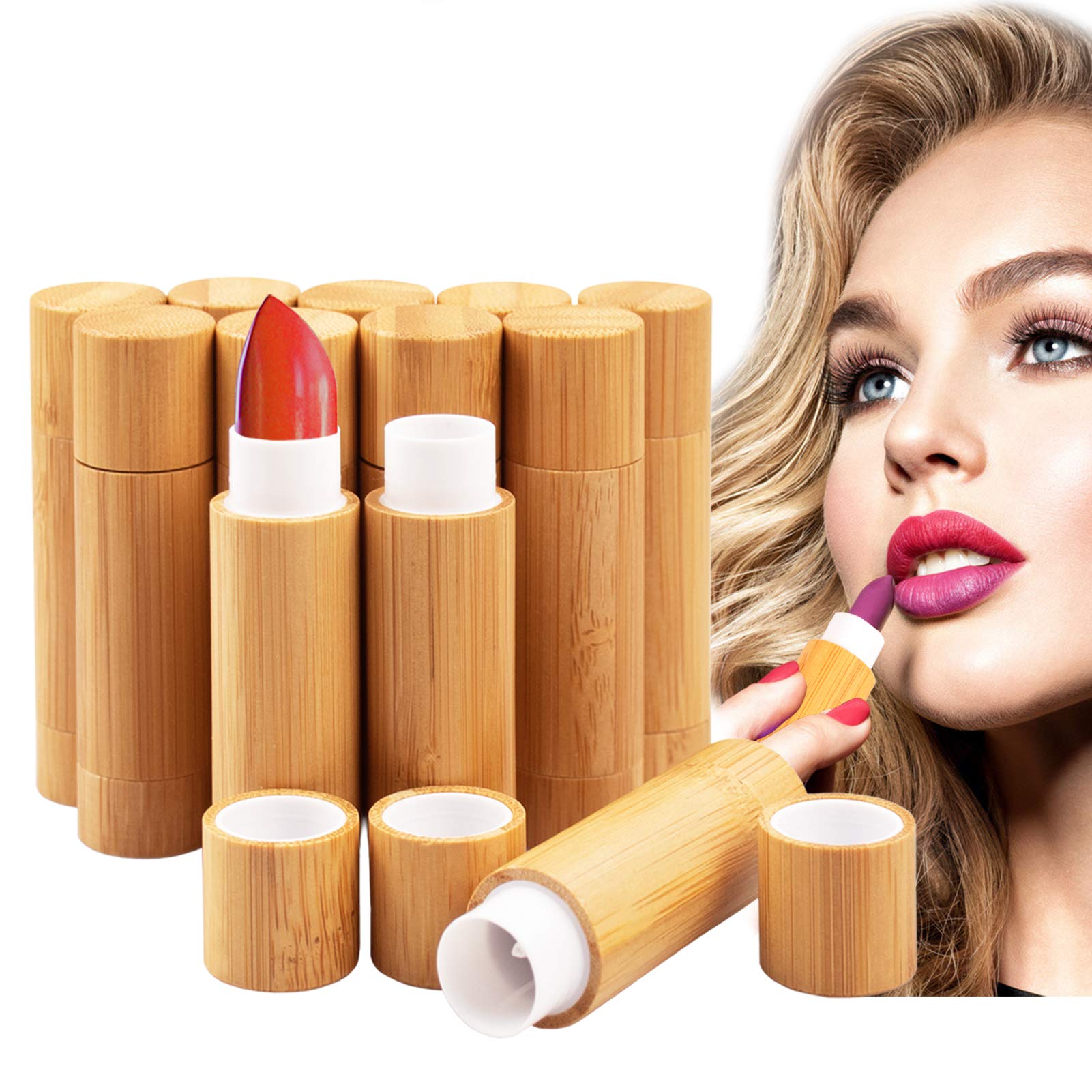 AUHOKY bamboo-empty-lipstick-tubes bamboo shell for natural look and durability.