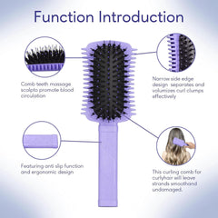 Auhrjomra curly hair brush 2-pack ergonomic handle close-up for comfortable long sessions