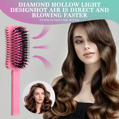 Auhrjomra curly hair brush compact on-the-go design supports travel styling.