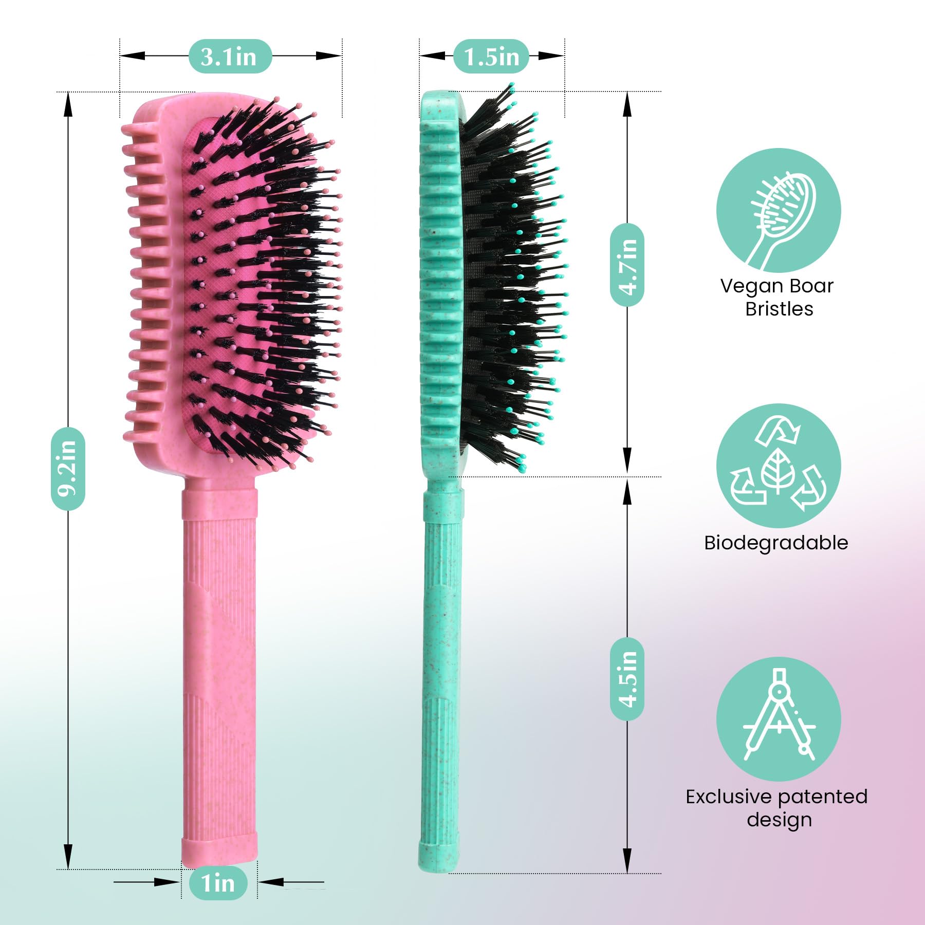 Auhrjomra curly hair brush two-pack product view showing value and versatility.