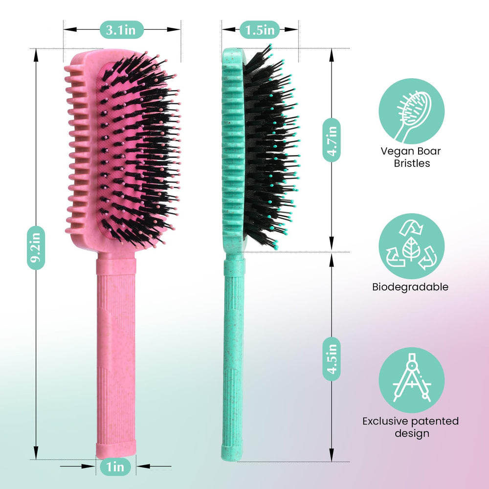 Auhrjomra curly hair brush two-pack product view showing value and versatility.