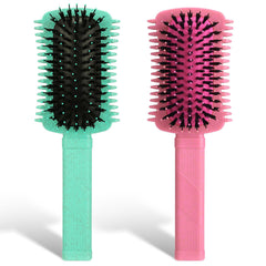 Auhrjomra curly hair brush volume bristles detangles smoothly and defines curls.