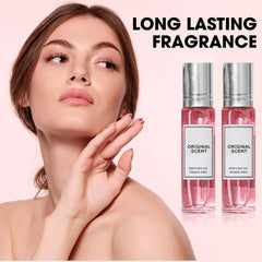 AUJ pheromones perfume roll-on close-up highlights sleek design and long-lasting wear.