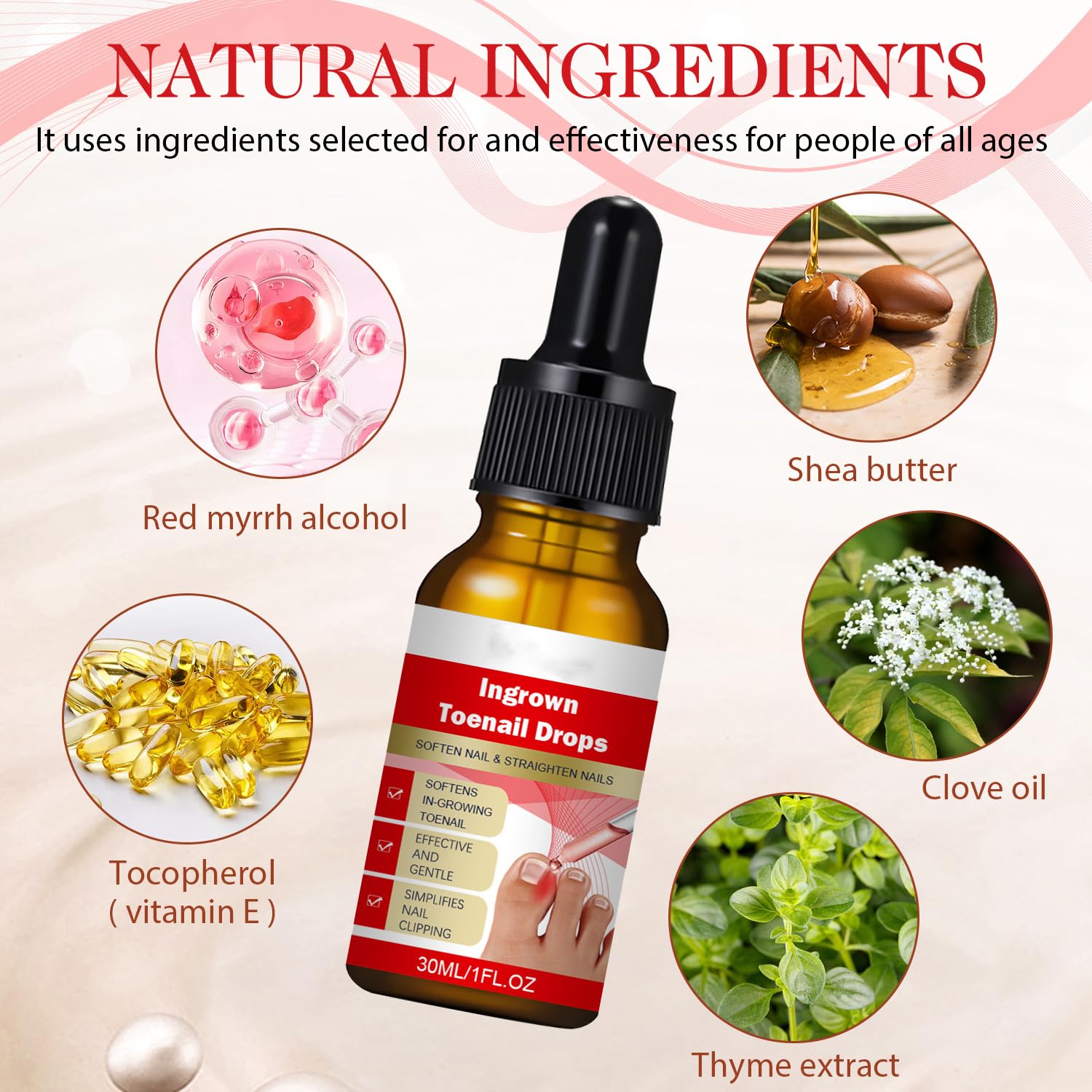 AUJ toenail drops close-up highlights texture and consistency.