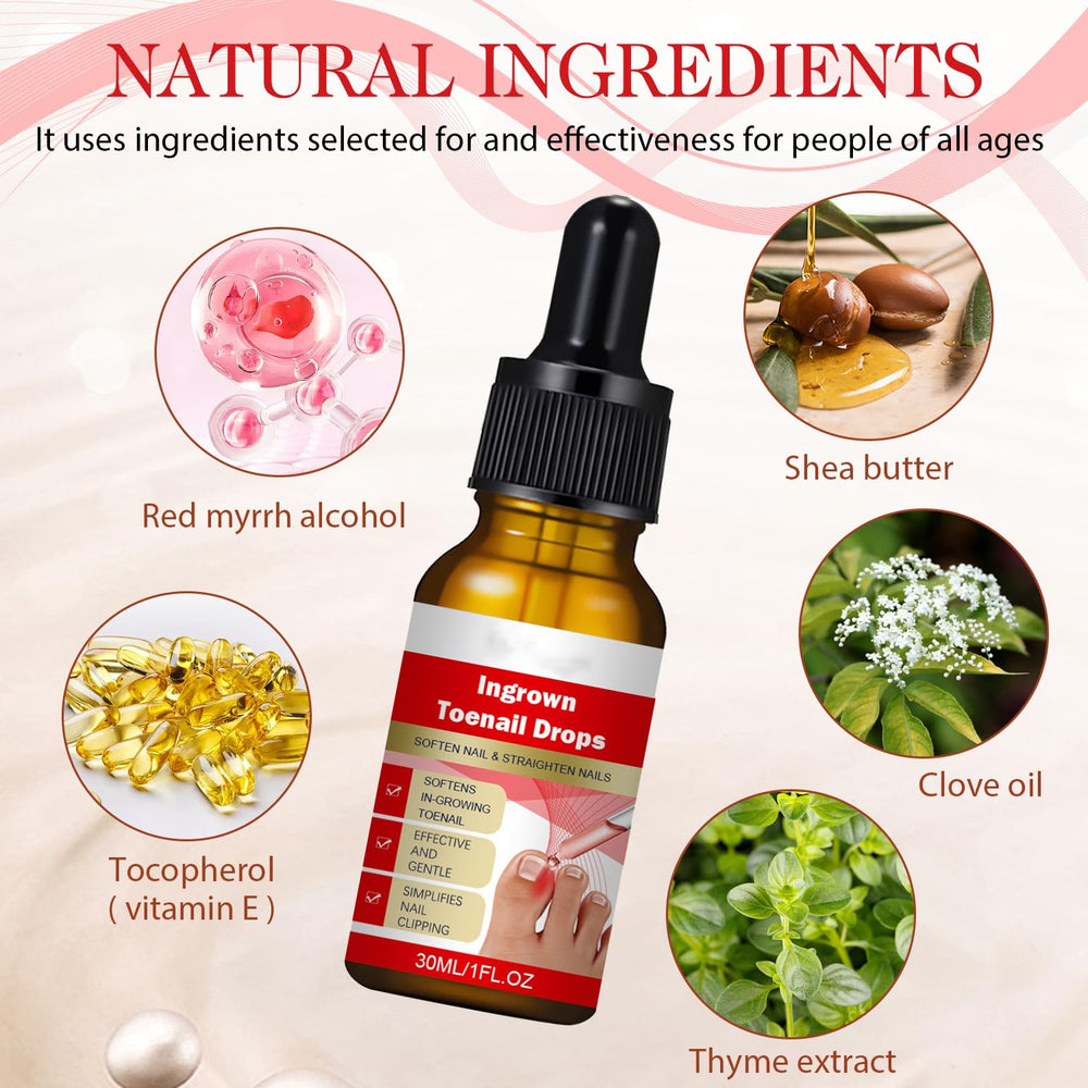 AUJ toenail drops close-up highlights texture and consistency.