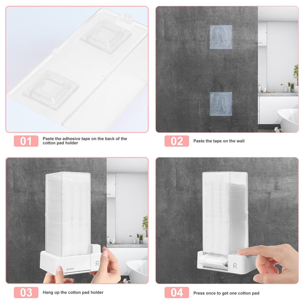 Aukiron auto press dispenser demonstrates one-handed pad access during skincare routines.