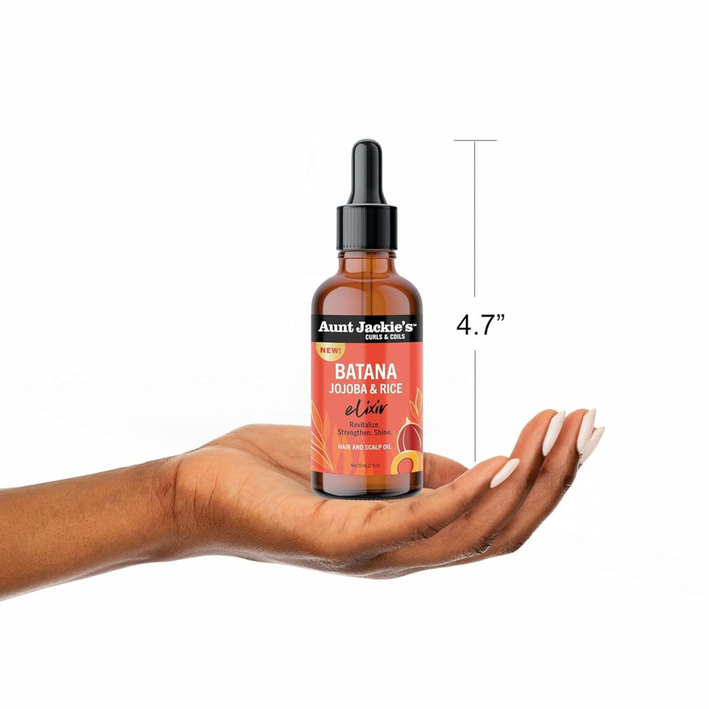 Aunt Jackie's Batana Jojoba Rice Elixir scalp-care scene—highlights revitalizing daily routine