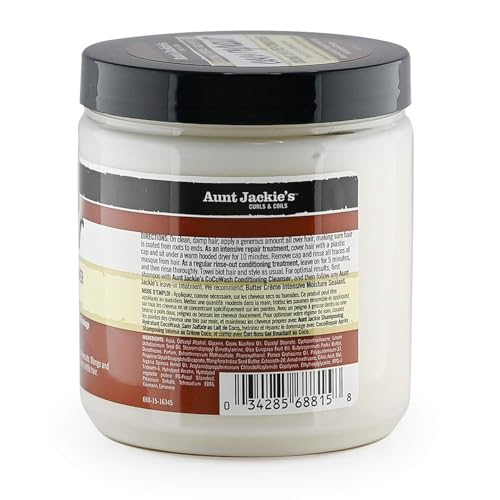 Aunt Jackie's Coconut Creme Butter Creme dispenser demonstrates easy, lasting moisture.
