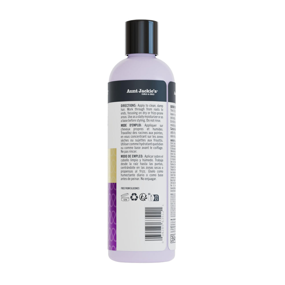 Lifestyle shot of frizz-prone hair pre-dry using Curl La La.