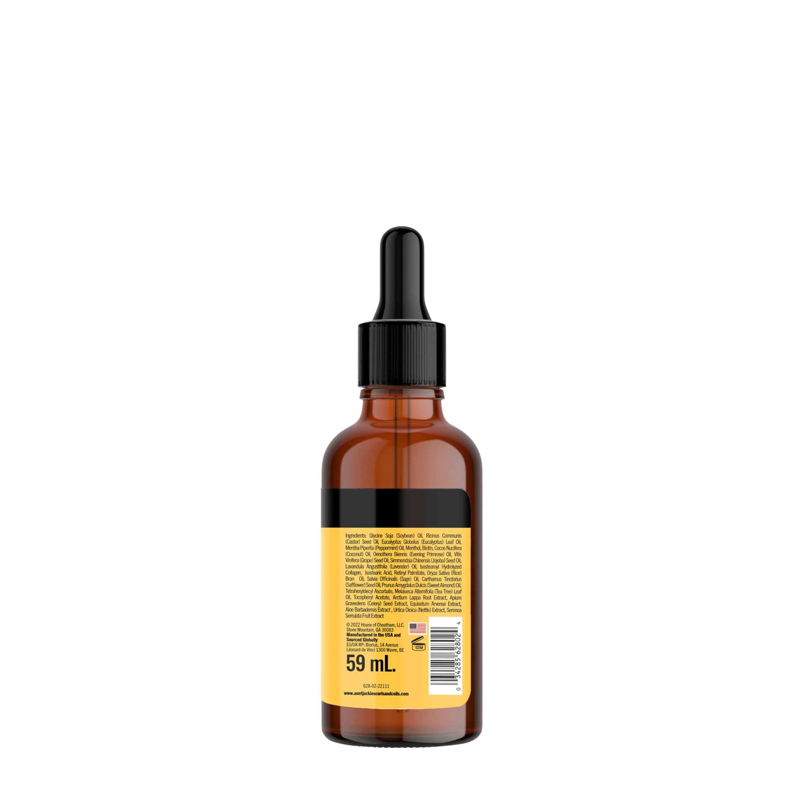 Aunt Jackie's Elixir Essentials: uso nocturno para calmar el cuero cabelludo