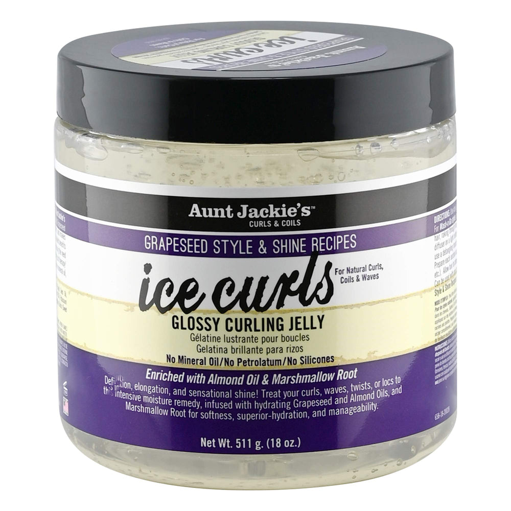 Aunt Jackie's Ice Curls gel rizos brillantes en bote de 18 onzas