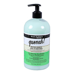 Aunt Jackie's Quench Leave-In Bottle Pump hydrates natural curls, coils and waves for softer, more manageable hair.