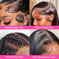 AUOU 13x6 HD lace front wig showcasing full density and versatility