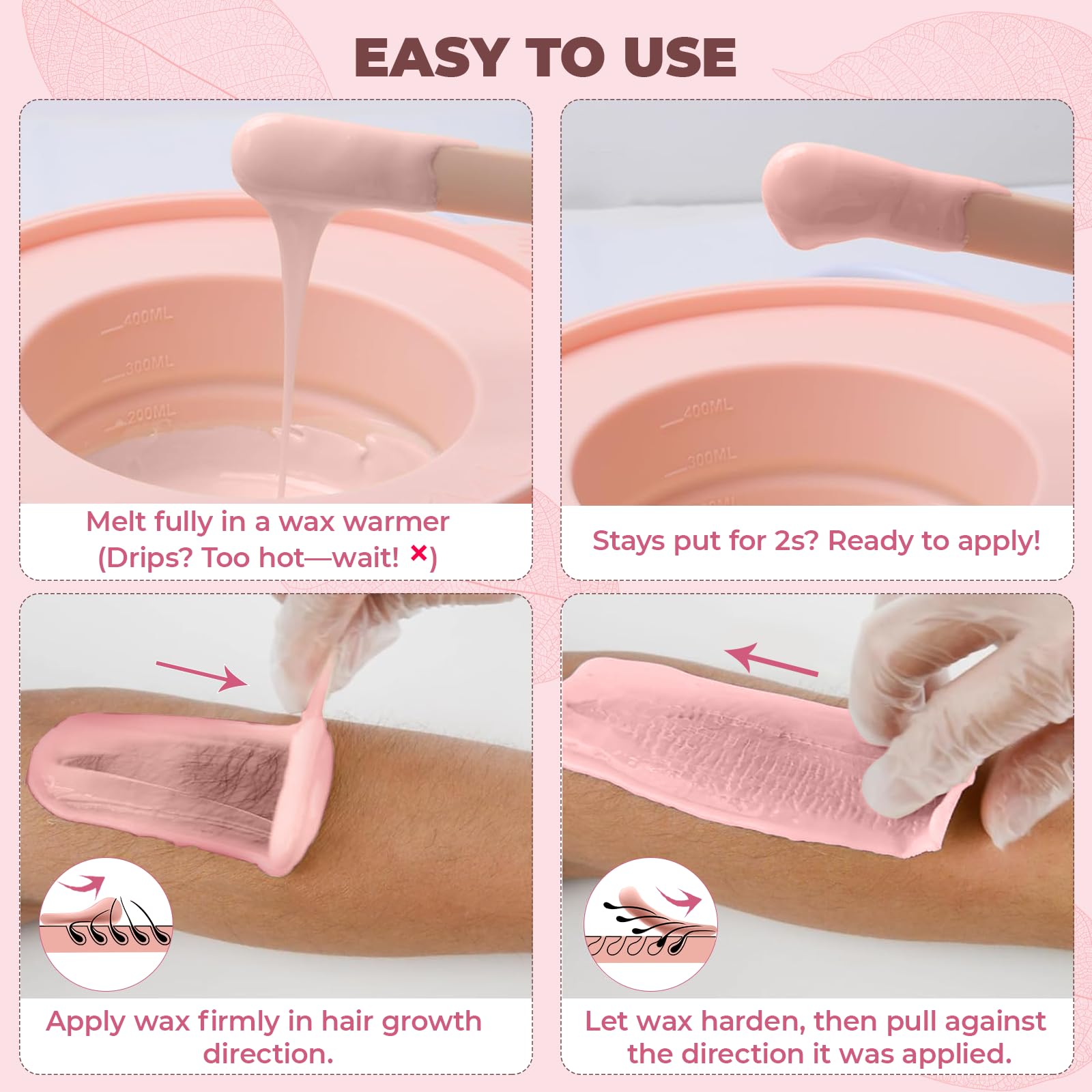 Auperwel easy home waxing routine image highlights quick setup